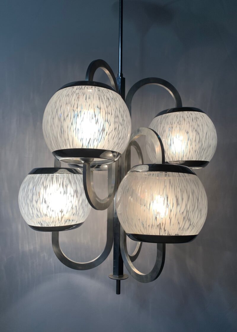 lampadario vintage, pendente murano Nason del 1960 6 luci . - immagine 2