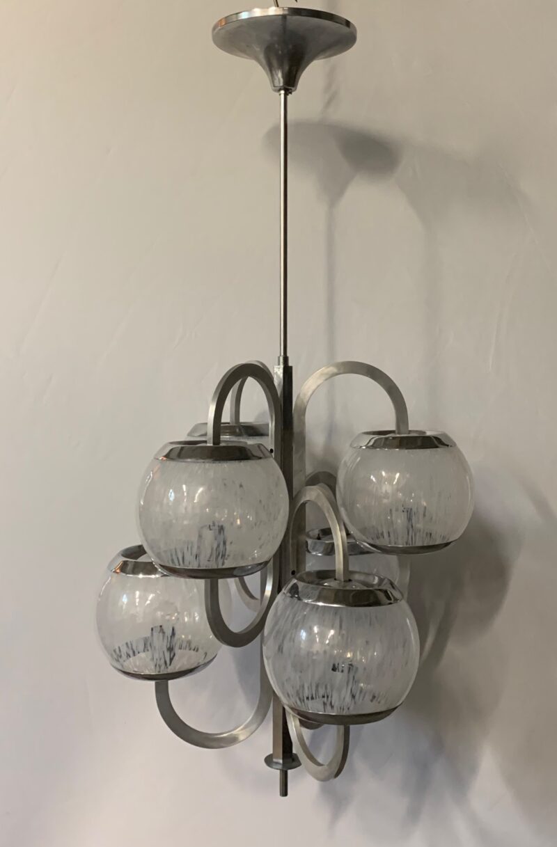 lampadario vintage, pendente murano Nason del 1960 6 luci . - immagine 3