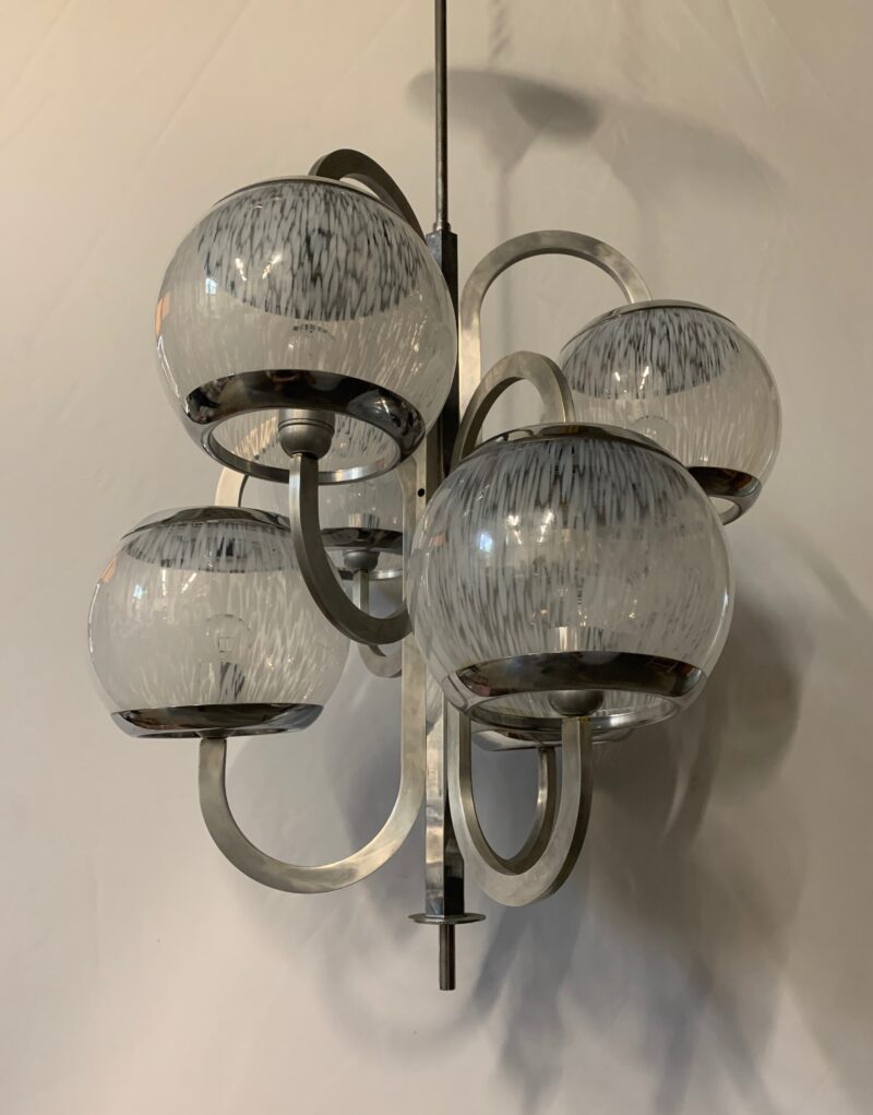 lampadario vintage, pendente murano Nason del 1960 6 luci . - immagine 5