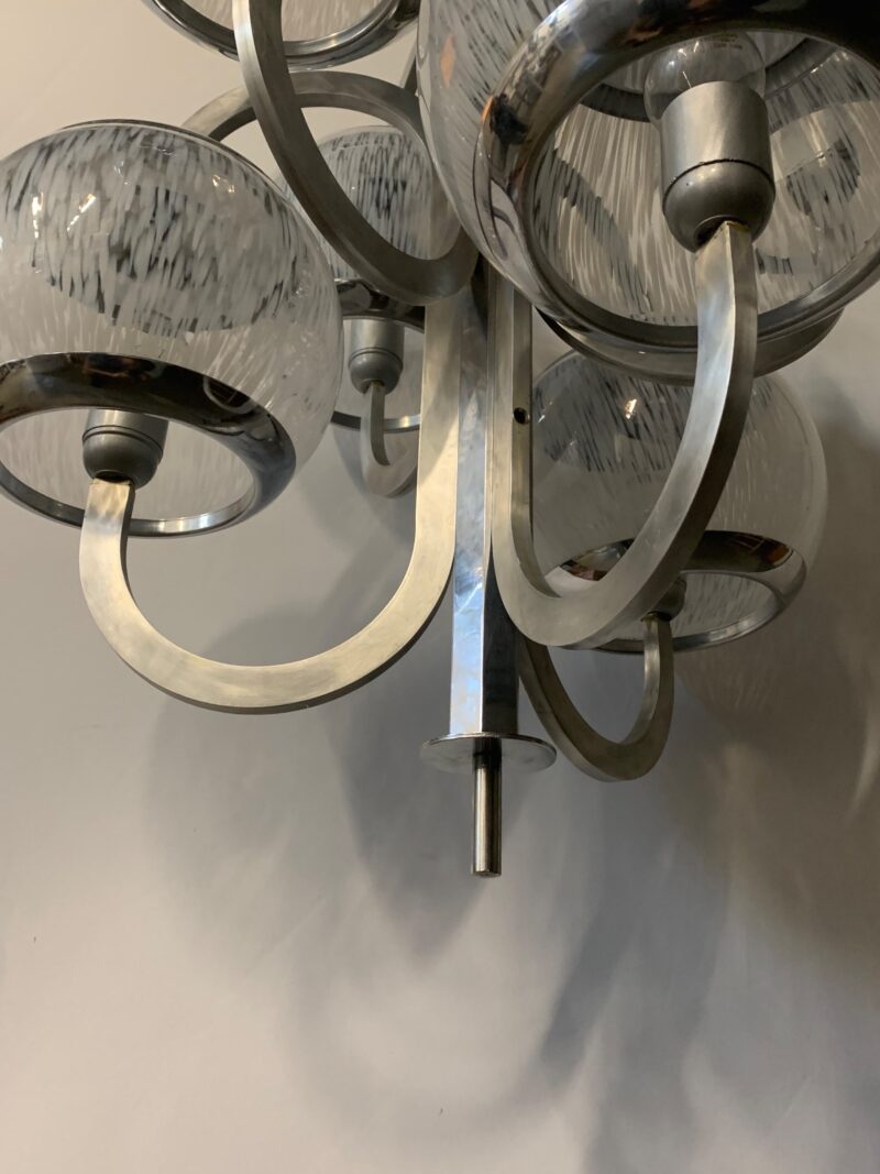 lampadario vintage, pendente murano Nason del 1960 6 luci . - immagine 6