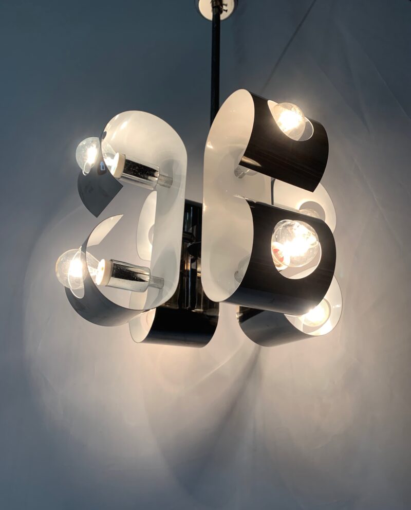 lampadario vintage Reggiani del 1970 8 luci - immagine 2