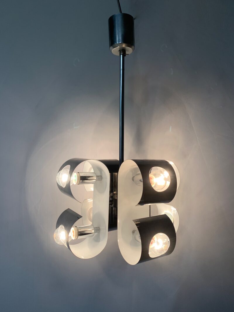 lampadario vintage Reggiani del 1970 8 luci - immagine 6
