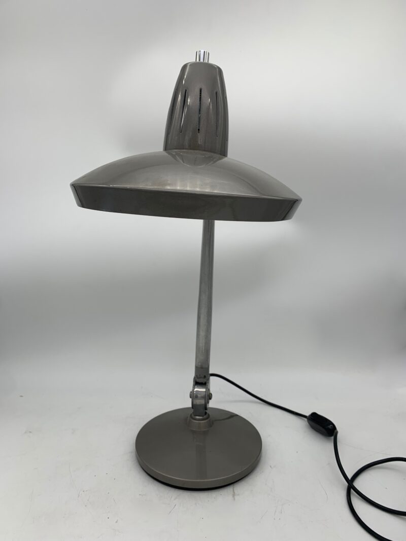 lampada da tavolo in cromo anni 1960 vintage attribuito a Sarfatti industriale - immagine 3