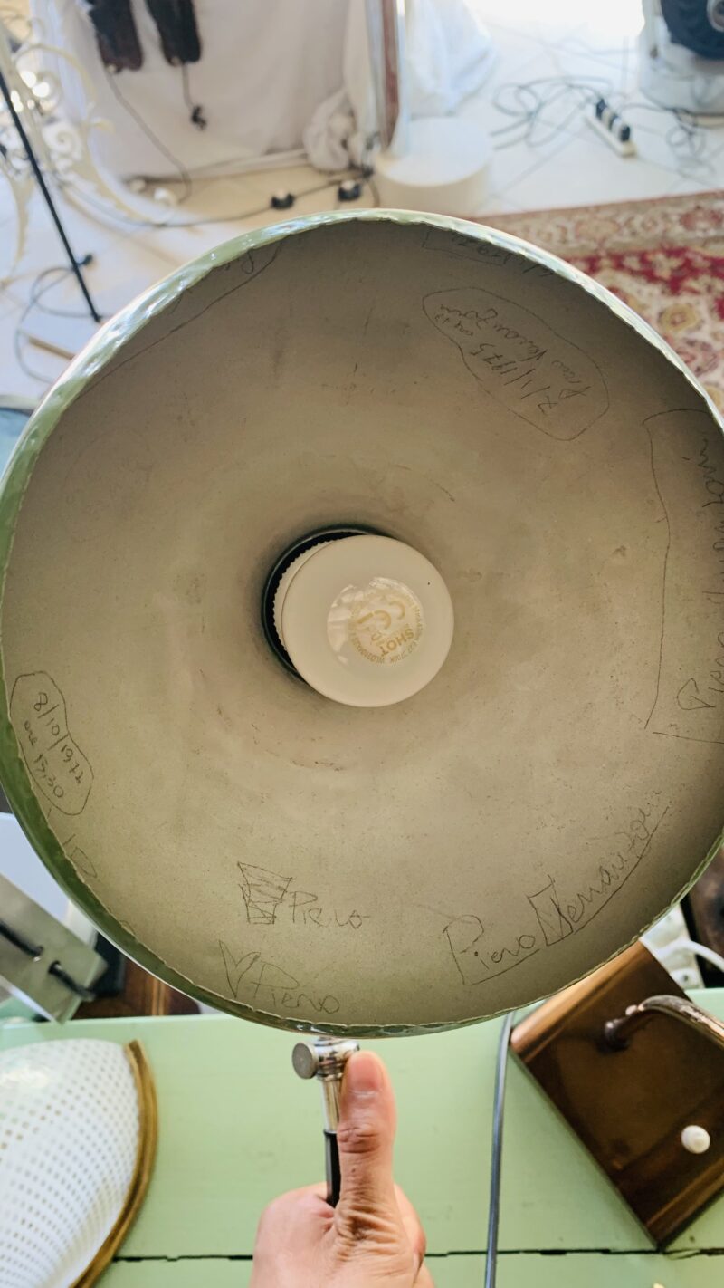 Lampada da tavolo singola made in italy ministeriale restaurata - immagine 4