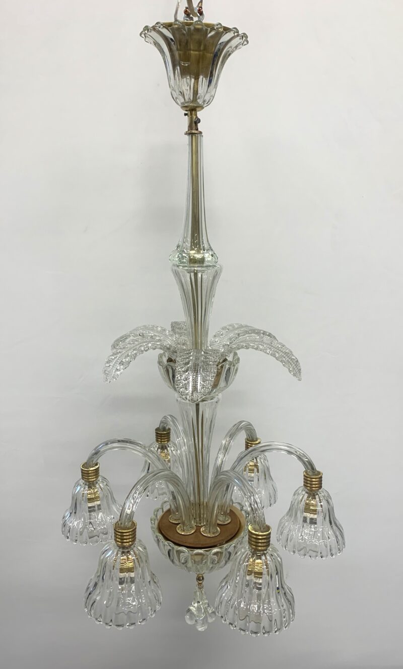 lampadario restaurato attribuito a seguso del 1950 cromo 6luci - immagine 4