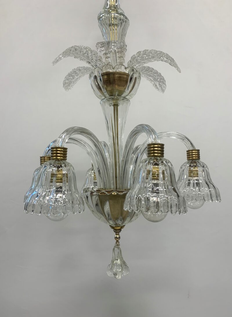 lampadario restaurato attribuito a seguso del 1950 cromo 6luci - immagine 2