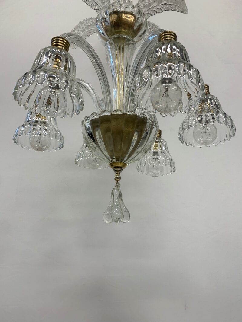 lampadario restaurato attribuito a seguso del 1950 cromo 6luci - immagine 3