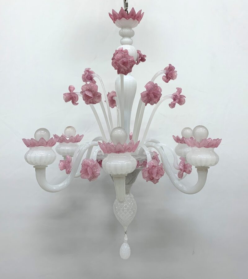 lampadario restaurato attribuito a F.TOSO del 1960  6 luci - immagine 2