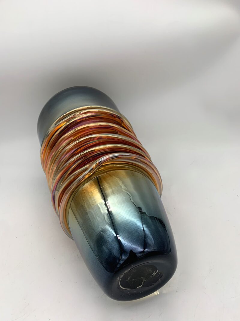 Vaso di vetro acidato di Murano vintage anni 1980 - immagine 3