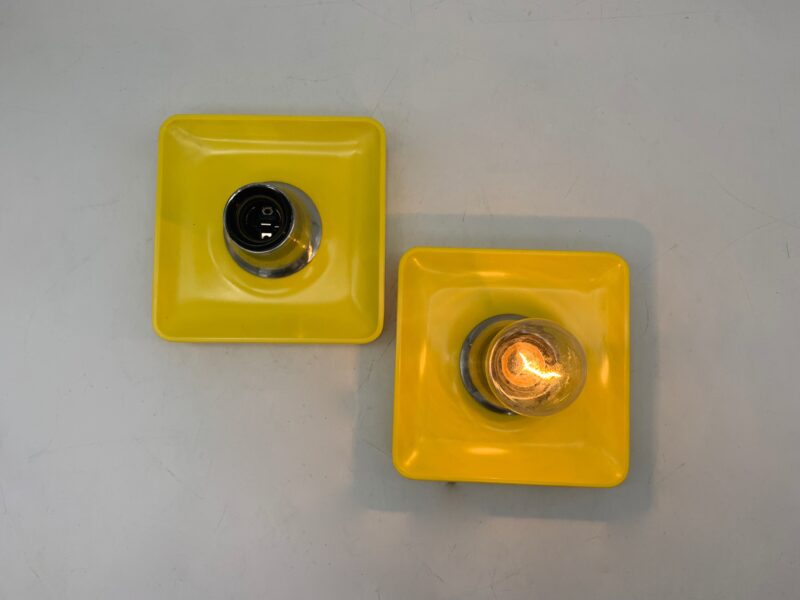 Plafoniera coppia in plastica made in italy quadrate - immagine 5