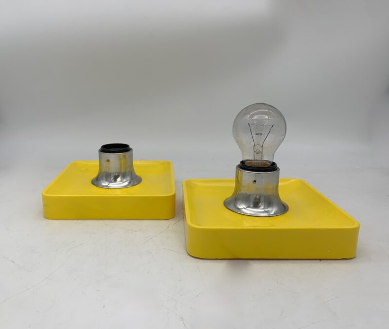 Plafoniera coppia in plastica made in italy quadrate - immagine 4