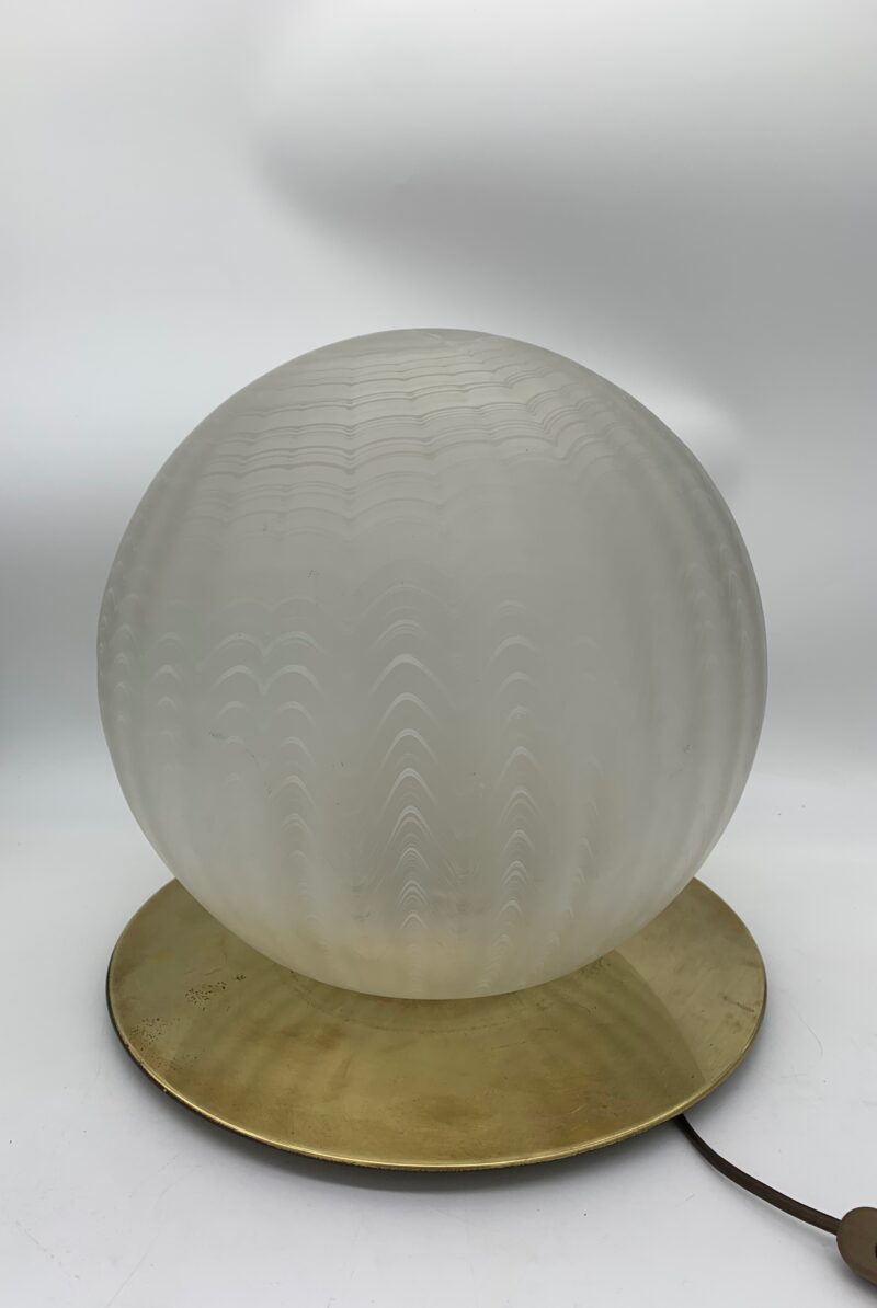 Lampada in vetro da tavolo attribuito a Venini vintage 1970 - immagine 4