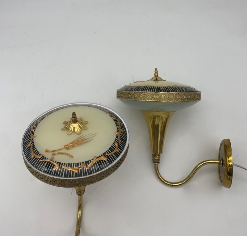 COPPIA applique lampade da parete anni '50 - immagine 2