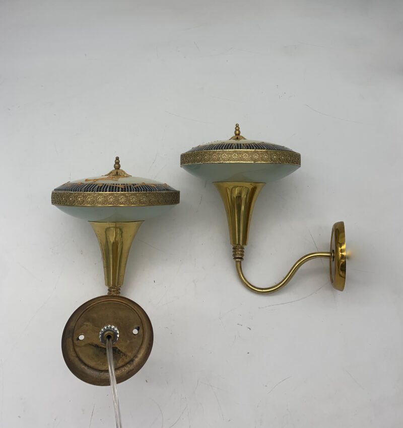 COPPIA applique lampade da parete anni '50 - immagine 3