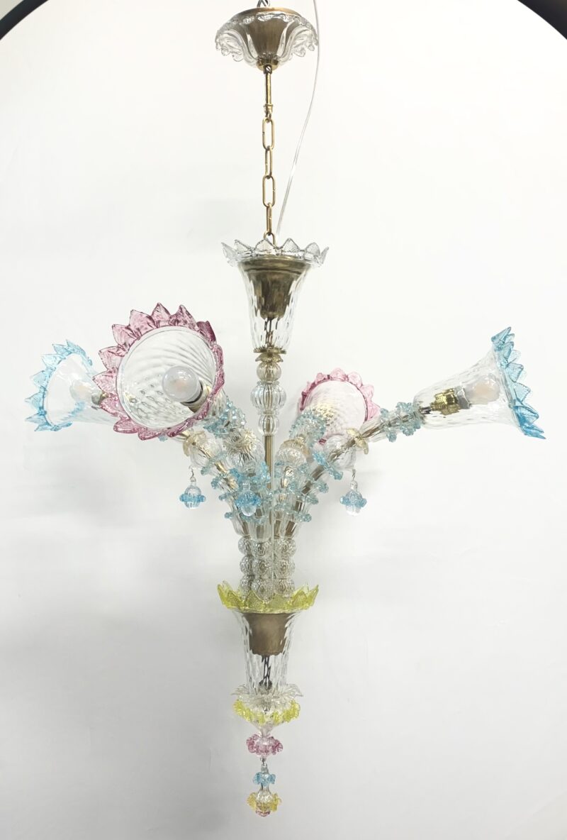 Lampadario rezzonico del 1960 Murano attribuito a Seguso - immagine 3