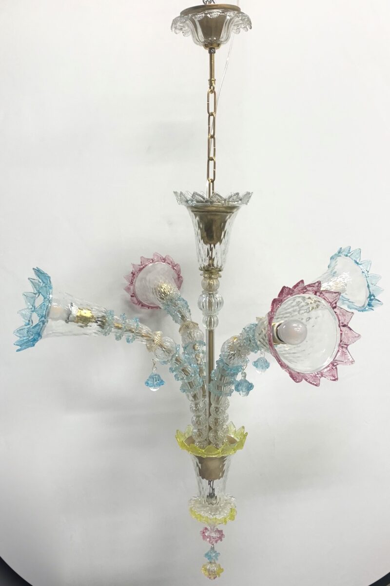Lampadario rezzonico del 1960 Murano attribuito a Seguso - immagine 4
