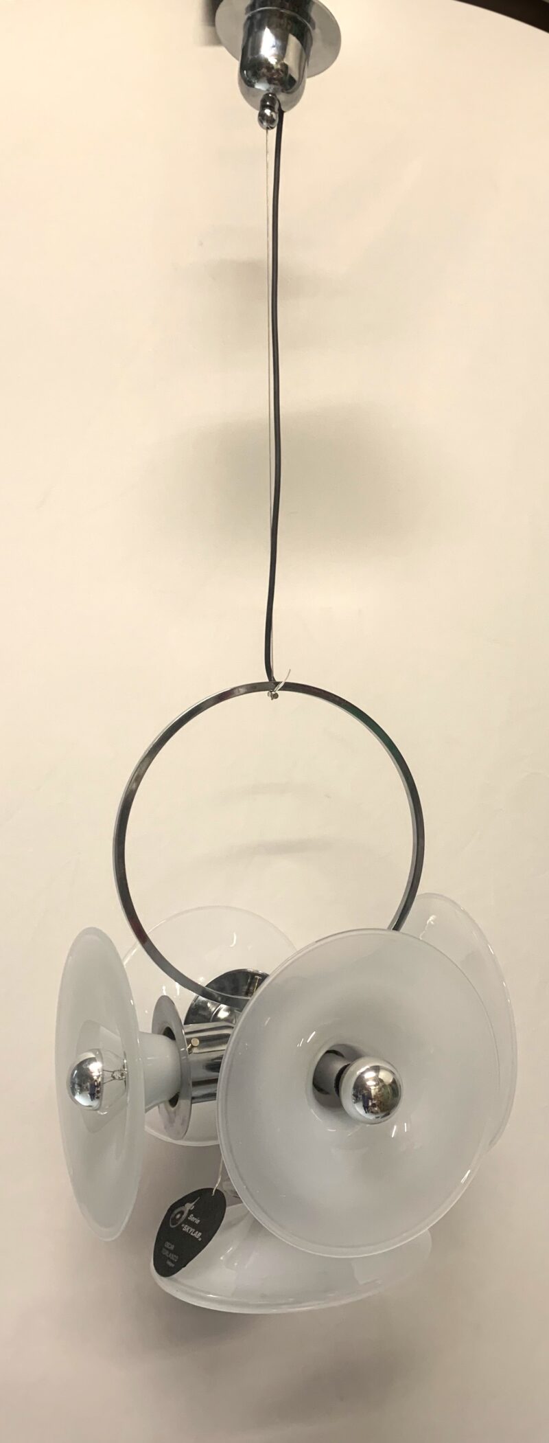 Lampadario restaurato pendente design italiano Oscar torlasco - modello skylabe - immagine 4