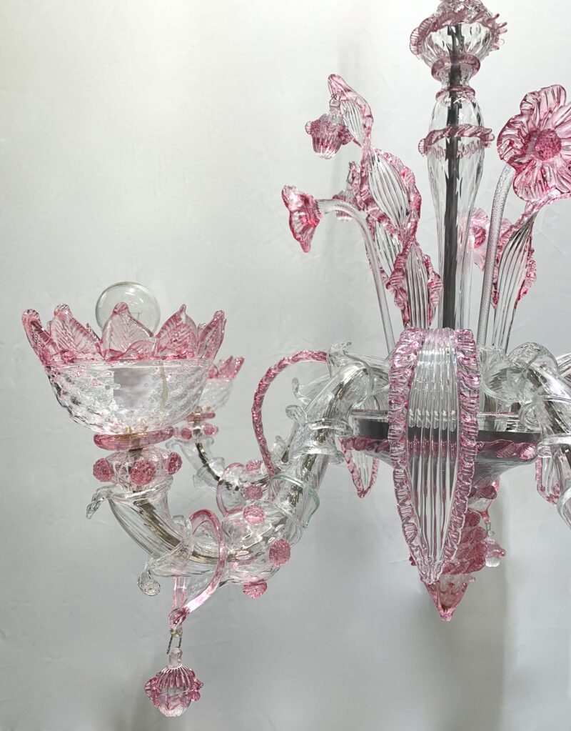 Lampadario Pendente di Murano ditta A.V.E.M. restaurato 1960 rezzonico italy - immagine 2