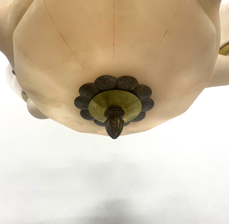Lampadario in alabastro di Volterra anni 1930 originale fondo di magazzino - immagine 6