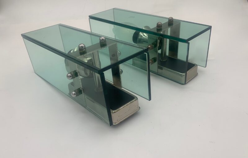 applique Veca coppia in vetro made in italy anni 1970 - immagine 3