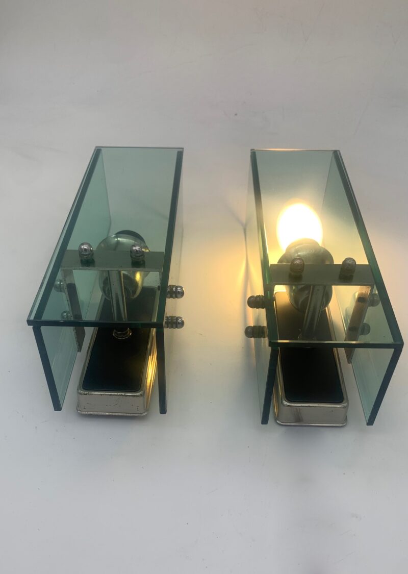 applique Veca coppia in vetro made in italy anni 1970 - immagine 4