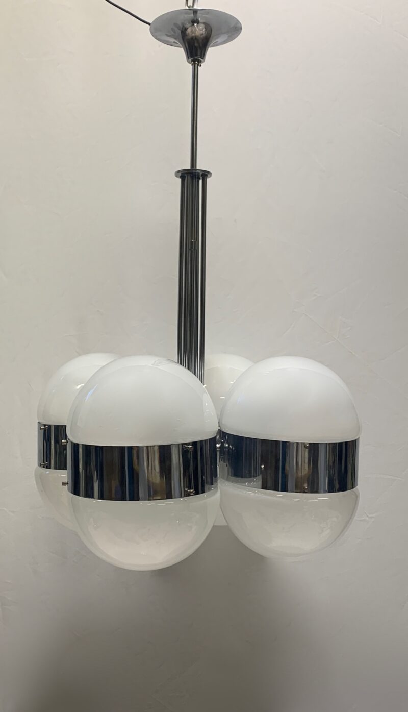 Lampadario attribuito artemide tetraclio - immagine 3