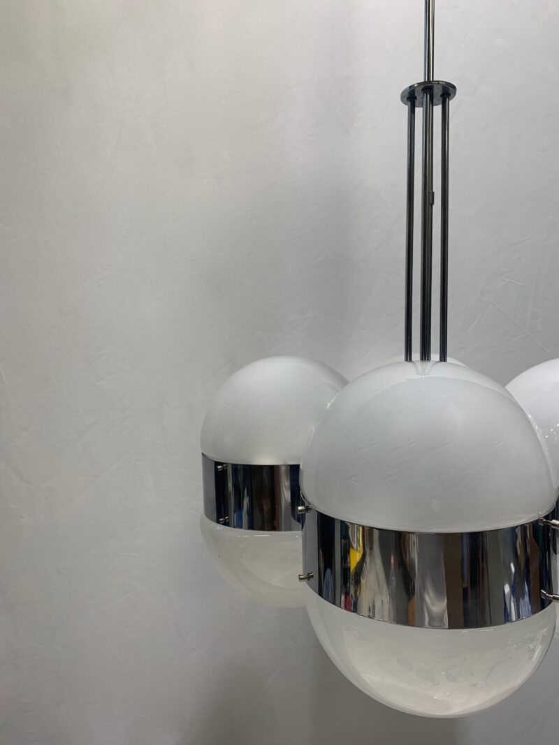 Lampadario attribuito artemide tetraclio - immagine 5