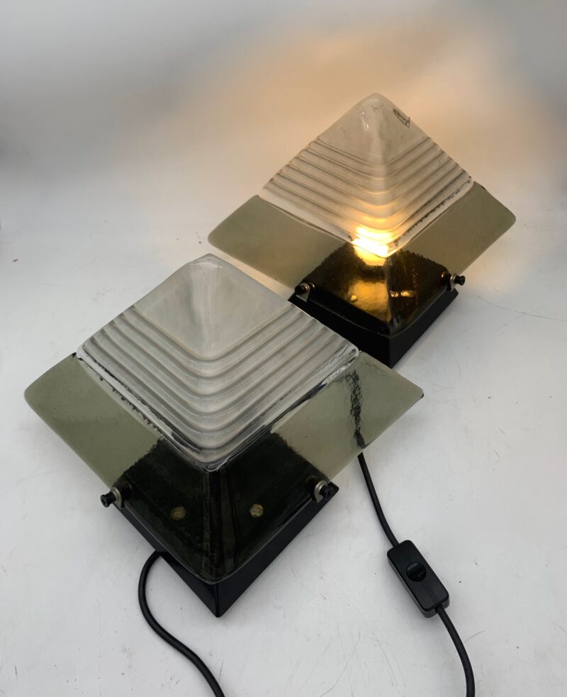 Coppia lampade da tavolo in vetro di Murano Mazzega - immagine 6