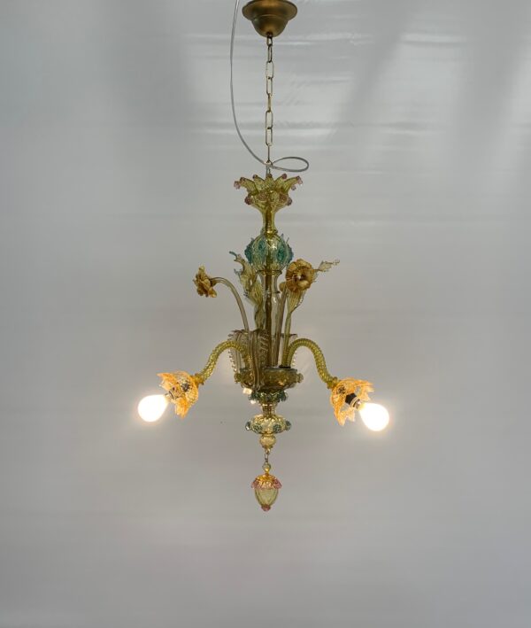 Lampadario di Murano Vintage attribuito a Galliano Ferro 1940 made in italy