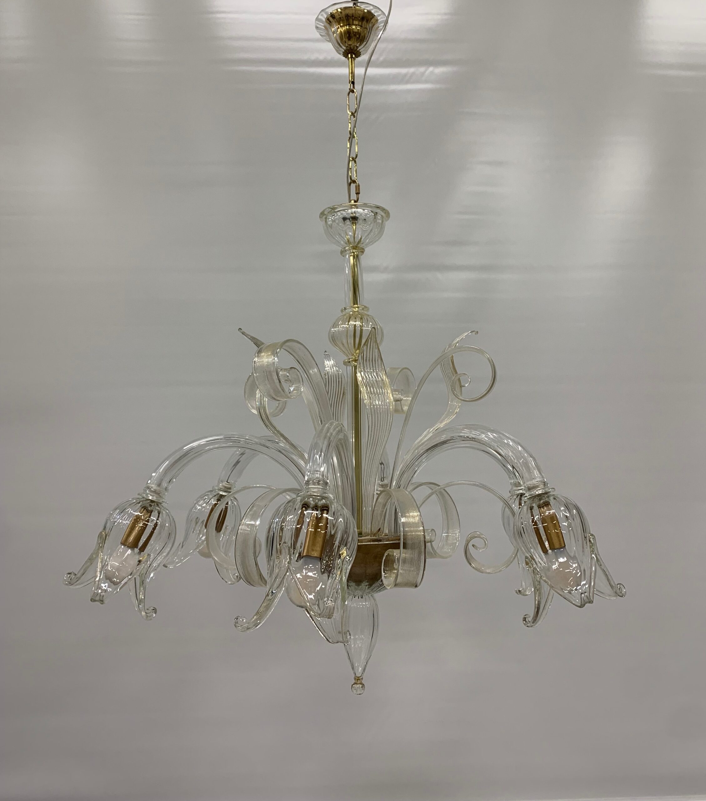 Lampadario a tubi Anni 1970, Murano, attribuito alla ditta Seguso - immagine 3