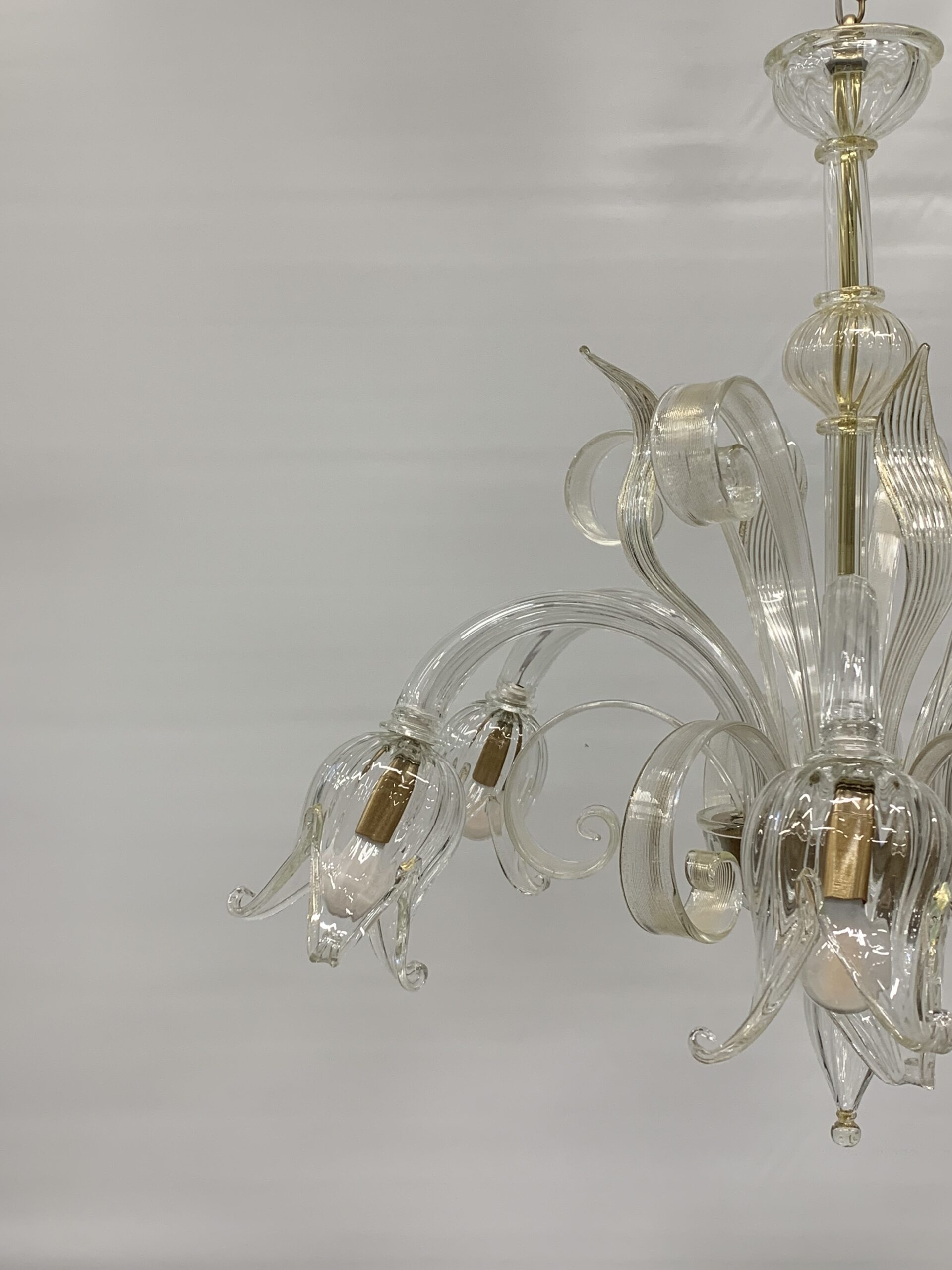 Lampadario a tubi Anni 1970, Murano, attribuito alla ditta Seguso - immagine 4