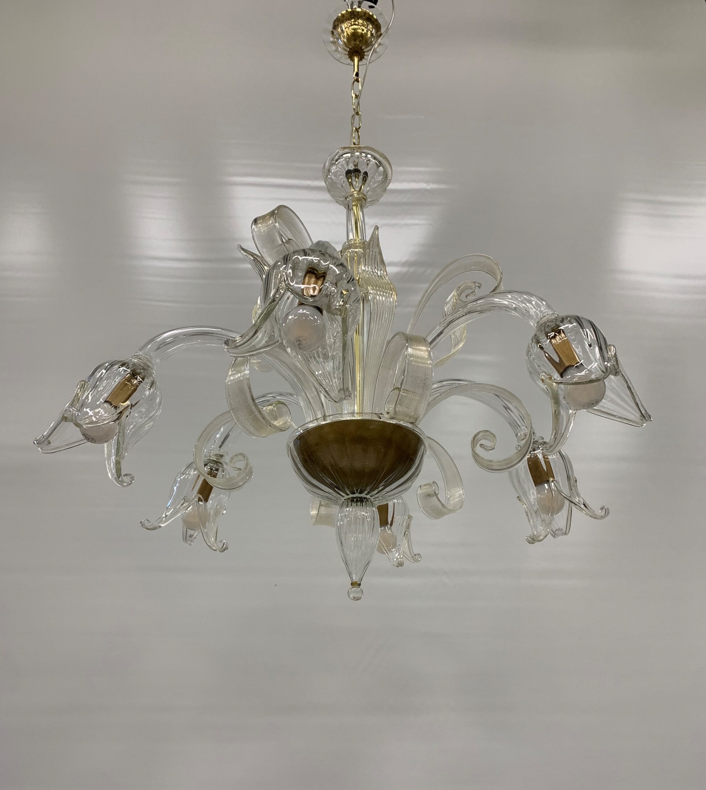 Lampadario a tubi Anni 1970, Murano, attribuito alla ditta Seguso - immagine 5