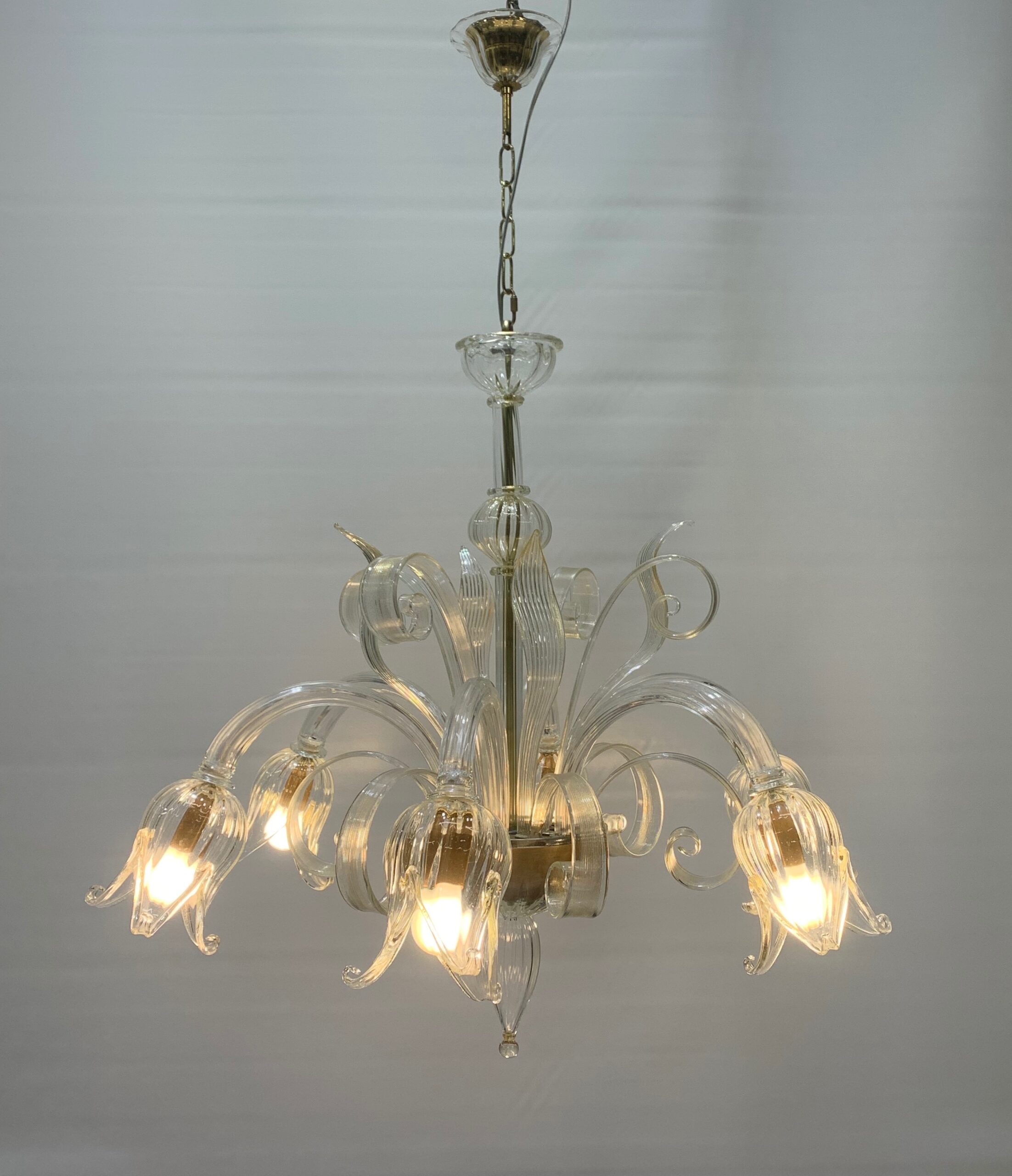Lampadario a tubi Anni 1970, Murano, attribuito alla ditta Seguso - immagine 2