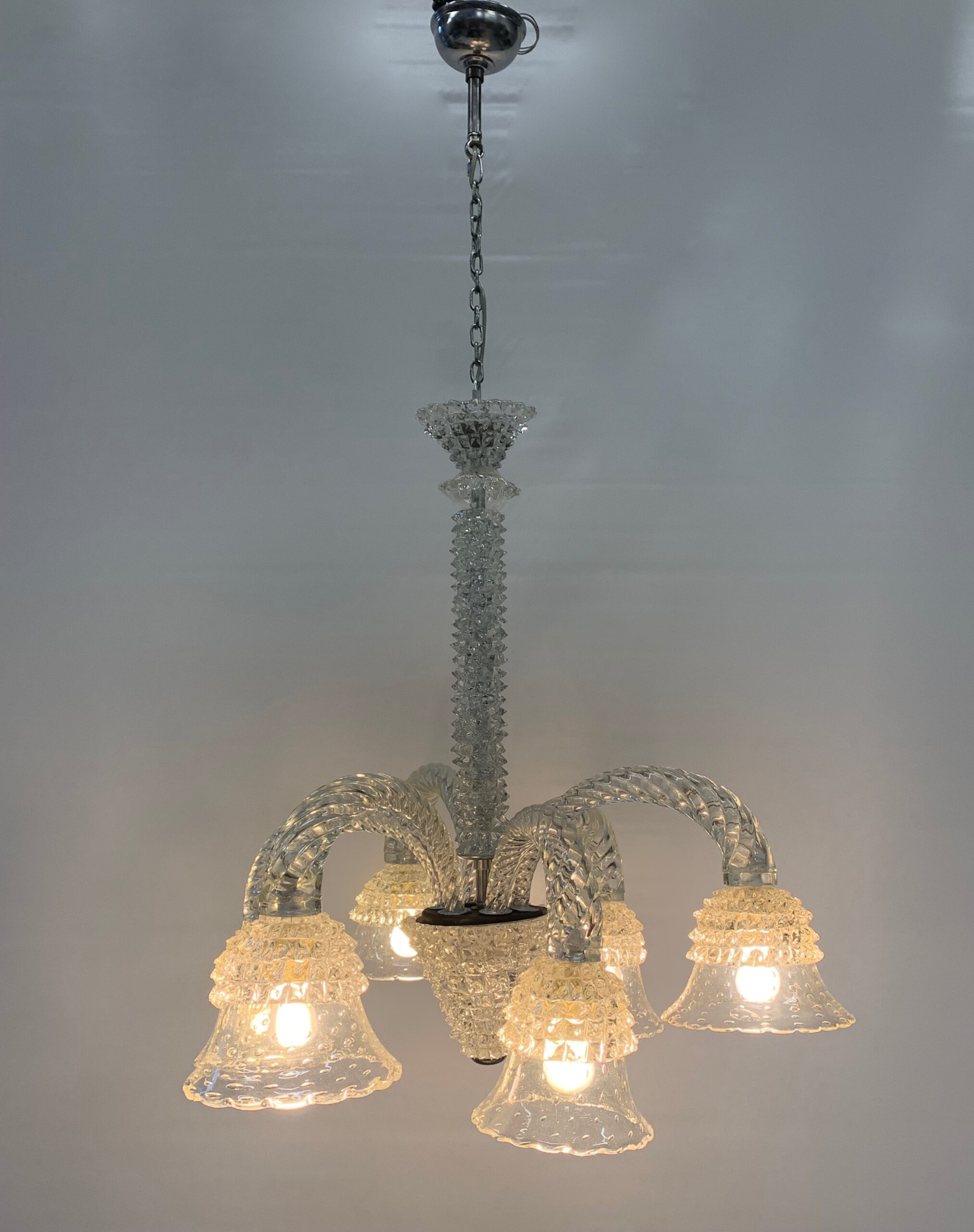 Barovier e Toso Lampadario Anni 1960, Murano, rostrato - immagine 2