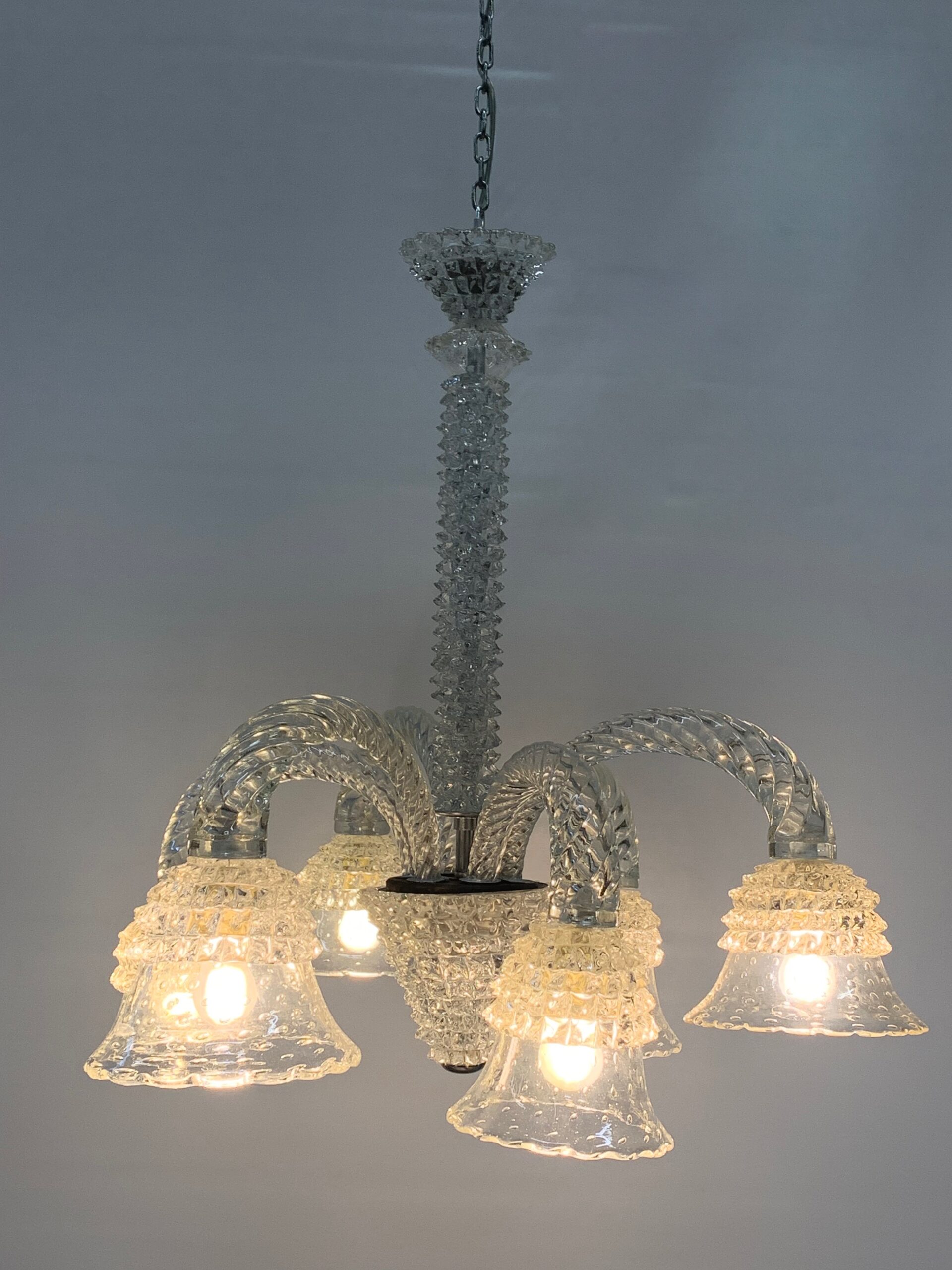 Barovier e Toso Lampadario Anni 1960, Murano, rostrato - immagine 3