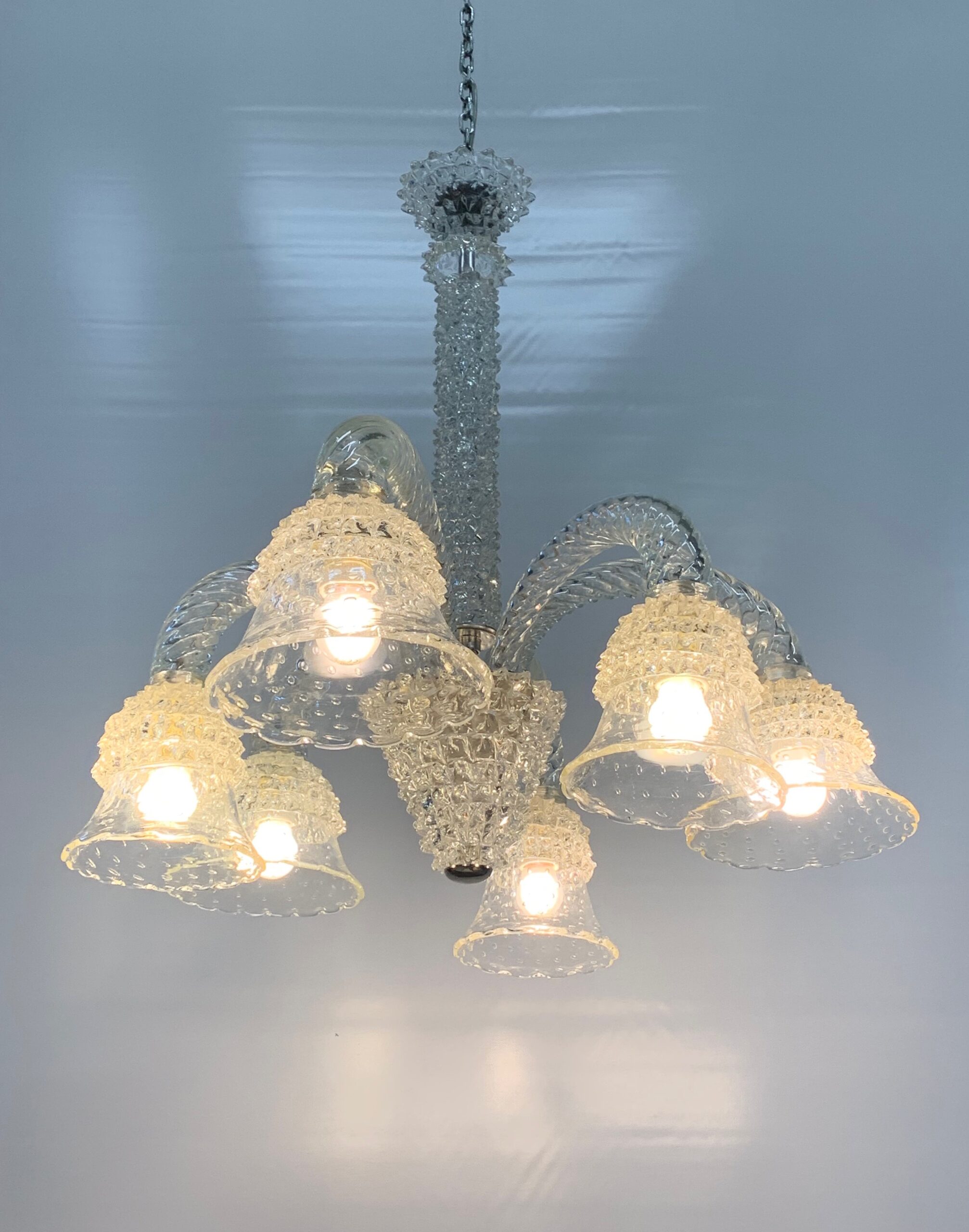 Barovier e Toso Lampadario Anni 1960, Murano, rostrato - immagine 4